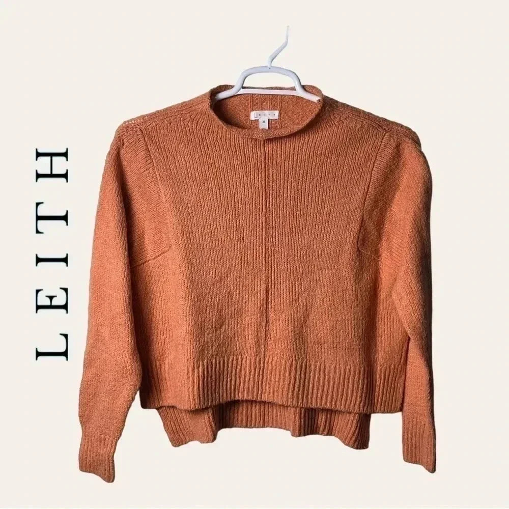 1576. LEITH LONG SLEEVE SWEATER SIZE XSMALL LIGHT CORAL IN COLOR